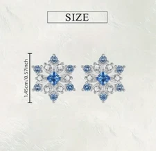 Snowflake earrings SMALL fashion jewelry NEW Free Ship 0.57 inch
