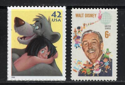  MOWGLI AND BALOO + WALT DISNEY * US POSTAGE STAMP MINT