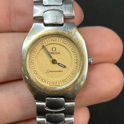 Omega Seamaster Champagne Gold Plated Stainless Steel Polaris