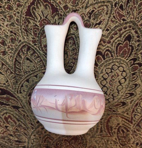 NEW WEST POTTERY Hand Painted Southwestern Wedding Vase  6.5 X 4.5 inch - Picture 4 of 8