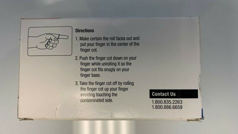 FIRST AID ONLY Nitrile Finger Cots 50 Cots 21027 PPE eBay