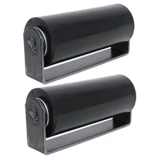 Gate Roller Rubber Top Guide Rubber 6" Sliding Rolling Slide Black | 2 QTY