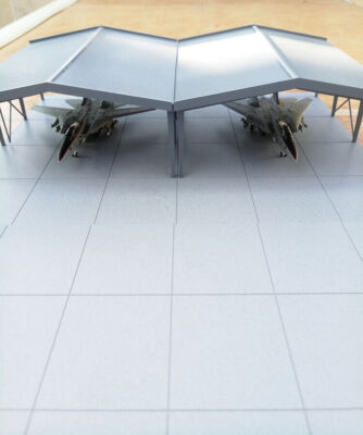 Airfield Accessories M-0201 Air Force Hangar Scene Model Airport(No Plane) 1/200