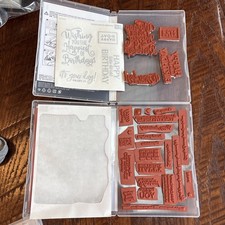 Stampin' Up Many Messages 154510  Happiest Of Birthdays 154510 Stamp Set Lot