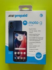 At t Prepaid Motorola Moto G Play 2024 Blue Smartphone 64GB - New Sealed