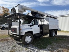UNDER CDL 60' Tall Forestry Bucket Truck With Pony Motor Chipper Dump Tree Boom