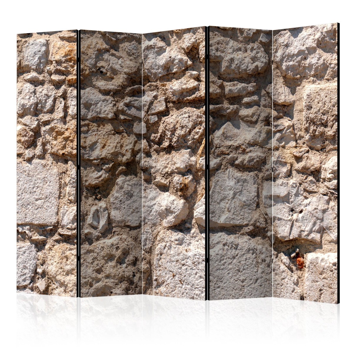 Paravent 5 volets occultant et amovible 172x225cm pour séparer un grand salon