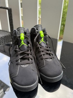 Jordan 6 Retro Electric Green Black Kids Shoes Size 5Y Women Equivalent 6.5