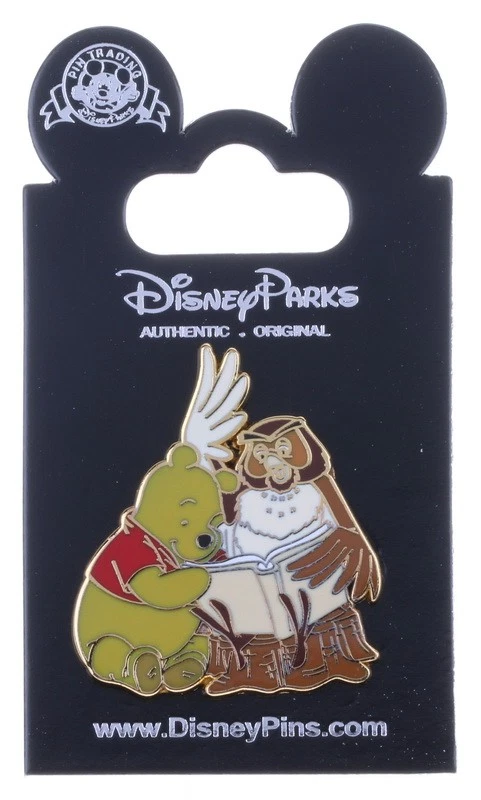2007 Disney Pooh and Owl Reading Pin With Packing Only