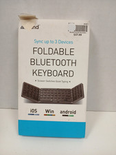 Inland Foldable Bluetooth Keyboard with Scissor Switches and Number Pad