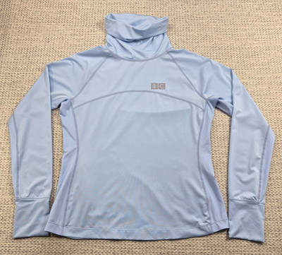 Coolibar Shirt Womens Small Blue Paros Sailing Tee UPF 50+ Turtleneck Sun