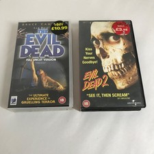 The Evil Dead (full uncut version) Bruce Campbell (PAL VHS) & The Evil Dead II