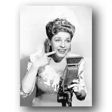 Martha Raye American Actress Singer CBS Microphone 5x7 Photo 1945