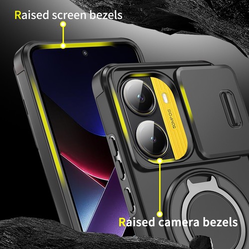 Kameraschutz Hülle + Displayglas Xiaomi Poco X7 Pro 5G 6.67" Magnetisch Ständer - Bild 5 von 18