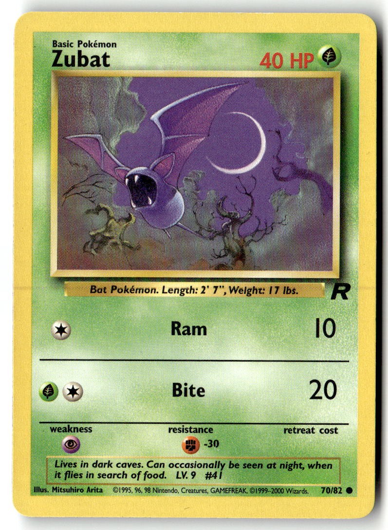 Zubat 70/82 Unlimited - Team Rocket - PTCG - LP