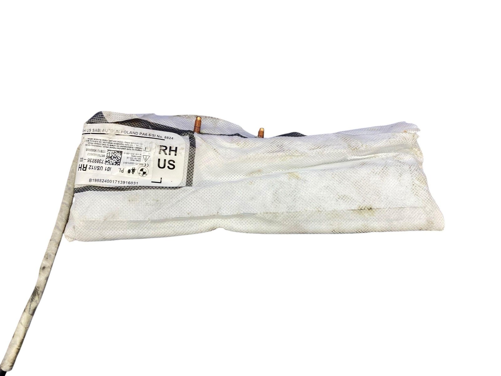 2014 2015 2016 2017 2018 2019 2020 BMW I8 FRONT RIGHT SEAT AIRBAG SRS ASSEMBLY