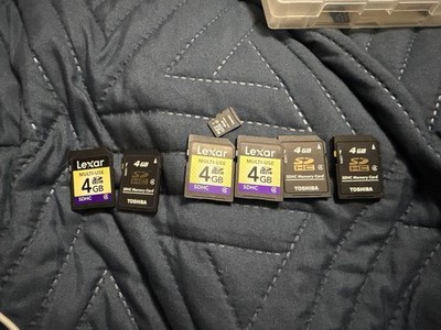 Mixed Brand SD Cards + Micro SD Cards 4GB Bulk Lot of 15