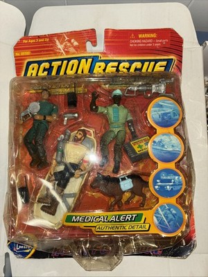 ACTION RESCUE Ultimate Heroes Emergency Action Set MEDICAL ALERT 2002 Lanard MOC