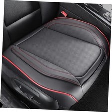 CAPITAUTO Seat Covers Front PU Leather Car Seat Covers,2Pcs 2 Bottom Red Black