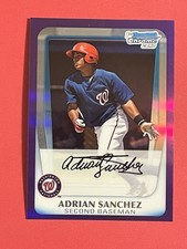 2011 Bowman Chrome - Prospects Adrian Sanchez #BCP149 Purple Refractor /799 (RC)