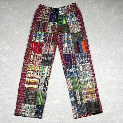 Guatemalan Boho Uniq Multicolor Small Multipattern Unisex Artsy Pants Embroidery
