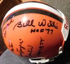 (9) Browns HOFer's signed mini helmet - Jim Brown, Kelly, Thomas, Warfield + 5 — photo 4