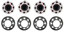 4 KICKER 48KMXL84 8" 500 Watt Marine Boat Horn Loaded Speakers w/LED KMXL8