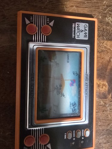 Nintendo Game & Watch - Wide Screen - Fire Attack ID-29 1982 Giappone - Foto 6 di 9