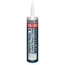 Surebond Sb-180 T Bl Acetoxy Cure Silicone Sealant, 10.3 Oz, Black, Temp Range