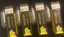 Date/Strength Matched Quad Sylvania 6216 NOS NIB Beam Power Pentode Tubes Yellow