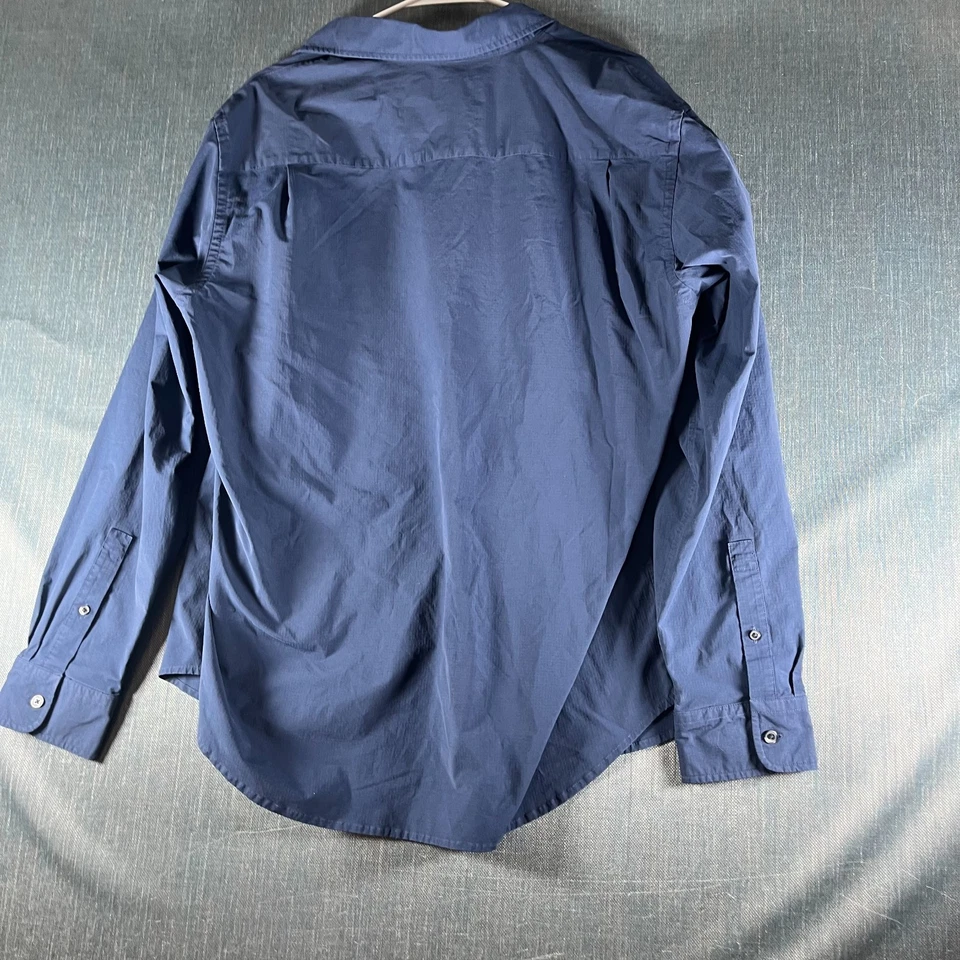 Camisa para hombre Club Monaco talla XL azul calce estándar manga larga abotonada informal Foto 4 de 4