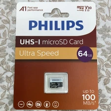 S. Philips UHS-I MicroSD Card Ultra Speed 64GB - BRAND NEW! SHIPS FREE!