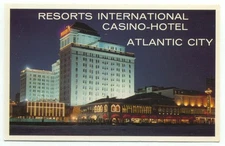 Atlantic City NJ Resorts International Casino Hotel Postcard New Jersey