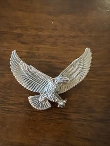 Vintage Cast Metal Spread Wing Eagle Uniform Hat Badge / Cap Insignia