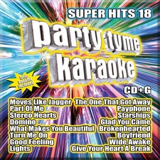Party Tyme Karaoke - Super Hits 18 16-song CD G