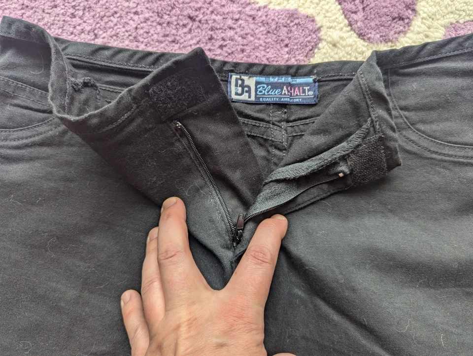 Shorts elástico vintage anos 90 Y2K selo úmido azul asfalto preto algodão tamanho pequeno  - Imagem 4 de 4