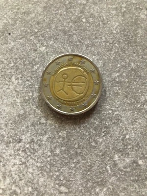 piece de 2 euros rare UEM 1999 2009 - Photo 1/2