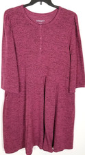 Torrid Women Plus  Super Soft Plush Dress Sz 4X Purple Skater Long Sleeve Short