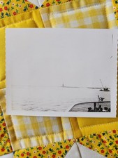 VTG B&W Snapshot Photo 1950s Polaroid Statue Of Liberty From A Ship