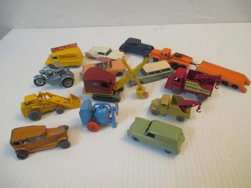 Vintage Matchbox Lesney Diecast Lot – 14 Vehicles – 1950s–1970s