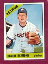 1966 Topps #586, Claude Raymond, Houston Astros, EX EXMT