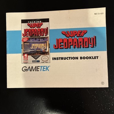 MANUAL ONLY Nintendo NES Super Jeopardy NES-7J-USA Instruction Booklet