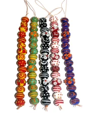 5 Strands Special designed Lamp Work Glass Beads, Jewelry making fashion beads.
