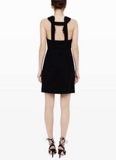 Club Monaco NWT Dellena Dress Size 6 Black Bow Strap Sheath Mini LBD