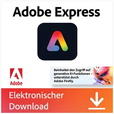 Adobe Express Premium | 1 Nutzer (Win/Mac) | 1 Jahr |Download|Code per eMail|ESD