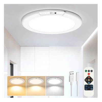 Rechargeable Motion Ceiling Light, Wireless Ceiling Lights Battery Operated C...