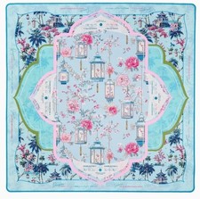Oh My Mahjong Radiance Mahjong Mat 33x33 - Soft Blue, Blush Pink - NEW