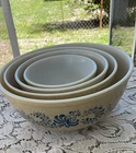 Vintage Pyrex Homestead 4 Piece Nesting Mixing Bowl Set #401-404 EUC