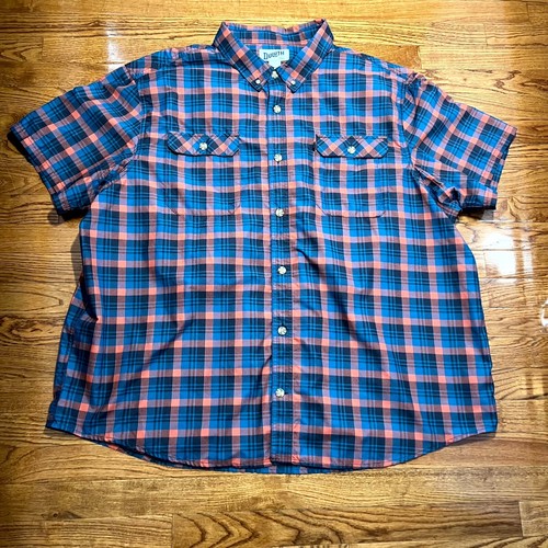 Duluth Trading Co. Hemd Herren 3XL Mehrfarbig Kariert Relaxed Fit Outdoor Taschen SS