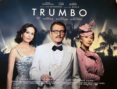 EINZIGARTIGES TATSÄCHLICH SIGNIERTES BRYAN CRANSTON JOHN GOODMAN TRUMBO FILM 40''X30'' POSTER